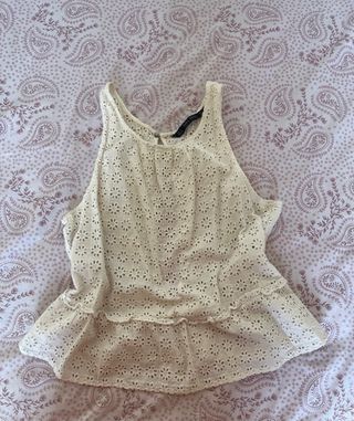 Top ZARA beige - Talla S