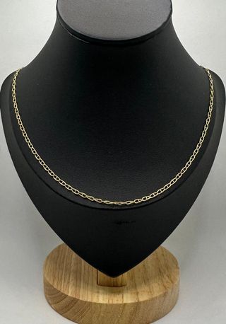 Cadena Barbada con Barra de oro 18k, 4.21g, 53 cm.