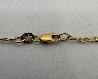 Cadena Barbada con Barra de oro 18k, 4.21g, 53 cm.