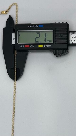 Cadena Barbada con Barra de oro 18k, 4.21g, 53 cm.