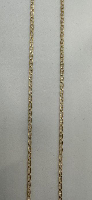 Cadena Barbada con Barra de oro 18k, 4.21g, 53 cm.