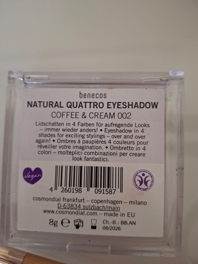 Sombra ojos BENECOS quarteto café-crema 