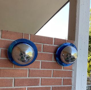 2 Lampade rare vintage blu da intero
