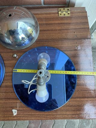 2 Lampade rare vintage blu da intero