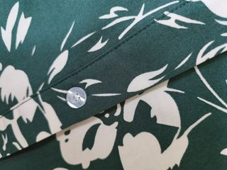 Vestito lungo floreale verde-bianco