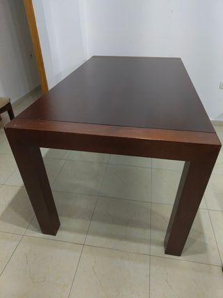 Mesa madera salón extensible roble