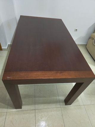 Mesa madera salón extensible roble