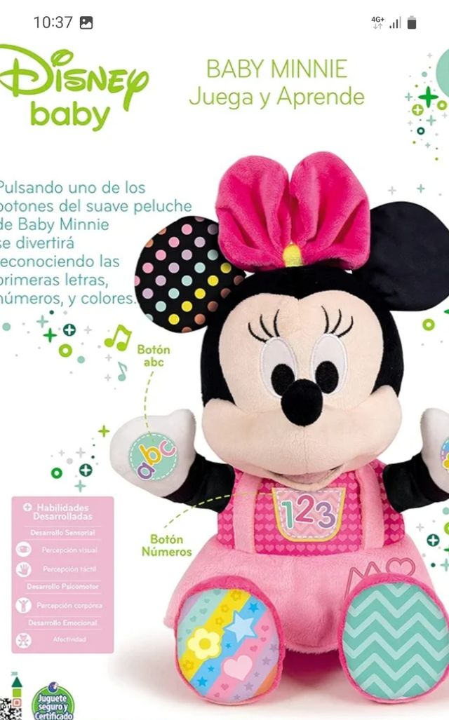 "Minnie Mouse"  Peluche Musical + libros "Minnie"