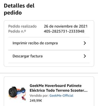 Hoverboard Geekme todoterreno Bluetooth 8,5“