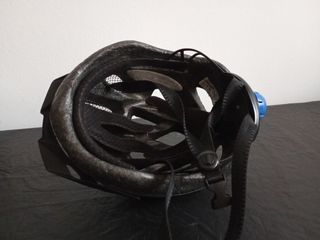 Casco bici niño - blanco/azul con luz