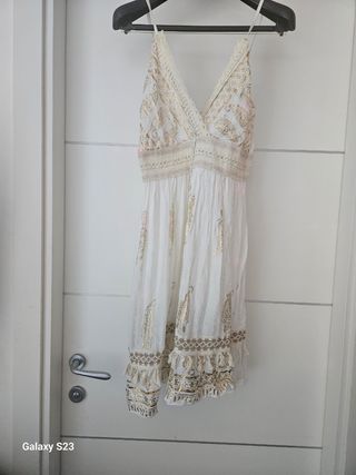 Vestito bianco e oro - estivo