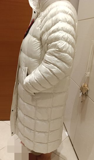 Piumino lungo Nike panna donna