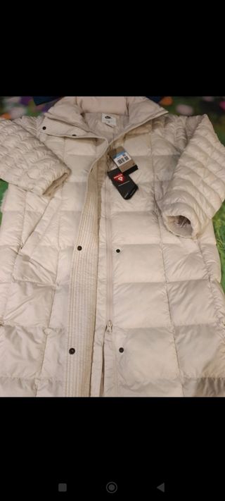 Piumino lungo Nike panna donna