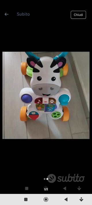 Primi passi bimbo Zebra Fisher Price