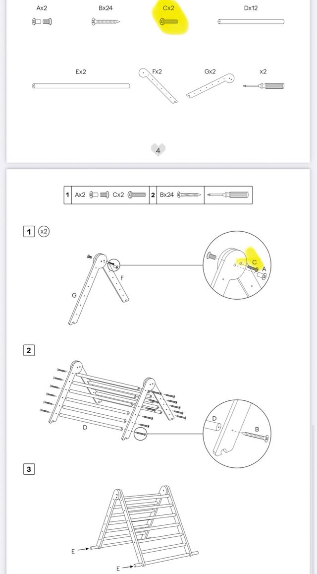 Triángulo Pikler infantil