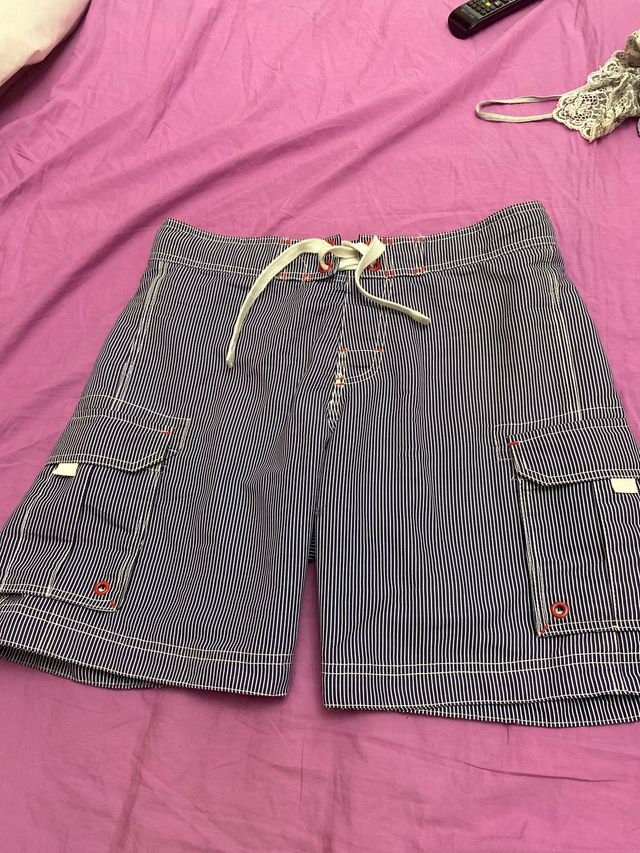 Bañador rayas azul-blanco