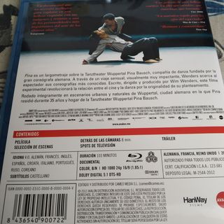 Blu-ray Pina: danza, danza, o estáreis perdidos