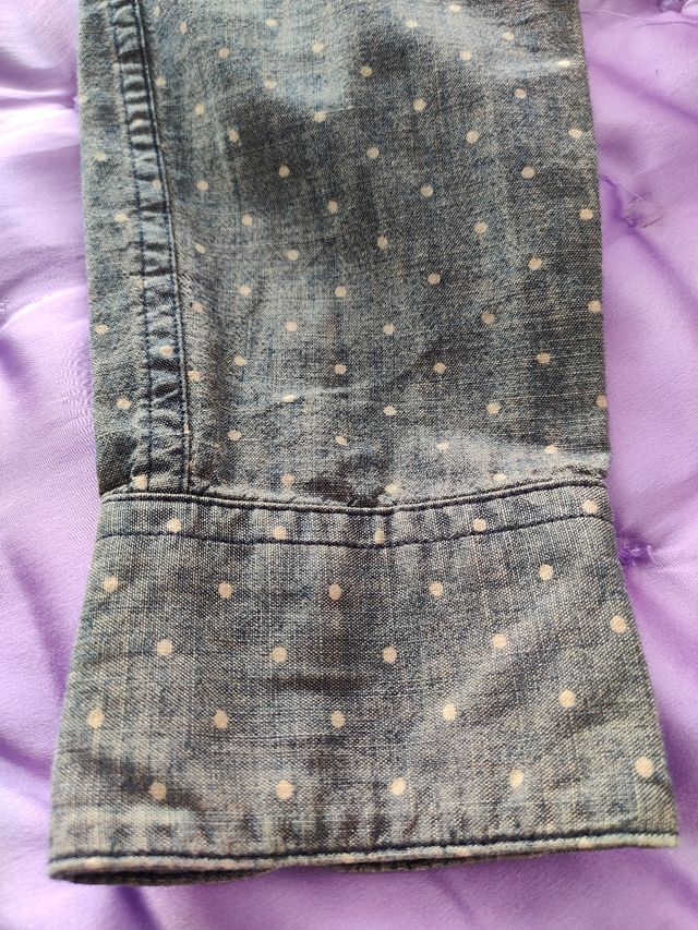 Camisa Pull&Bear azul de bolinhas - L