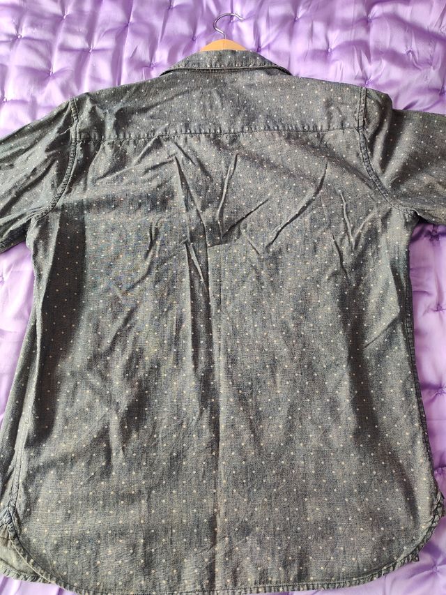 Camisa Pull&Bear azul de bolinhas - L