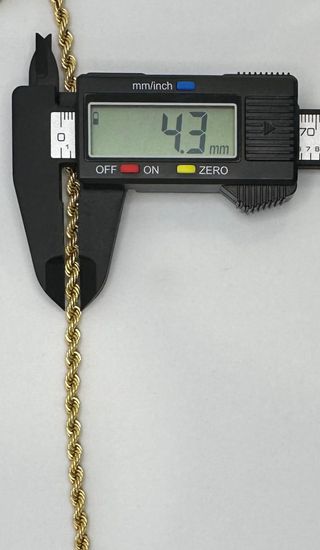 Cadena Salomónica de oro de 18k, 14.29 g, 51 cm.