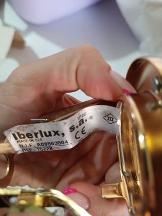 Aplique techo empotrable dorado