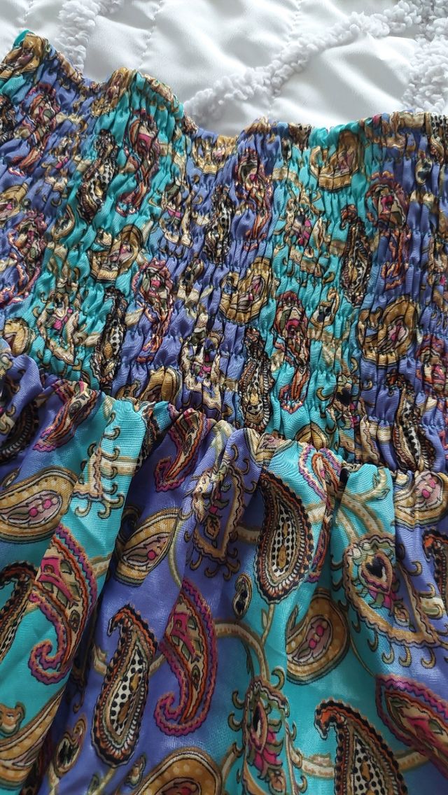 Falda boho chic multicolor