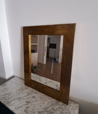 Espejo dorado - Marco madera