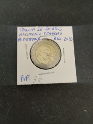 Moneda 2€ Francia Mitterrand 2016