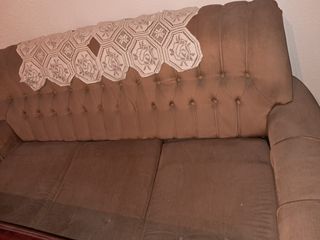 Sofá cama vintage marrón