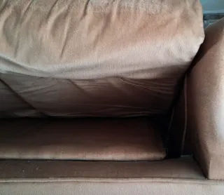 Sofá cama vintage marrón