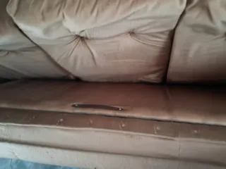 Sofá cama vintage marrón