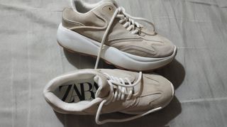 Zapatillas ante beige mujer nº39