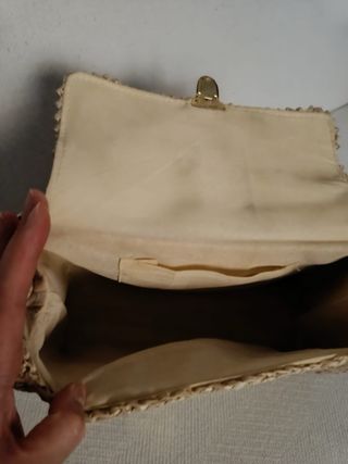 Bolso rafia beige