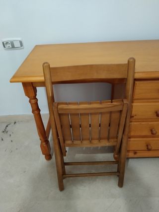 Escritorio madera 3 cajones + silla