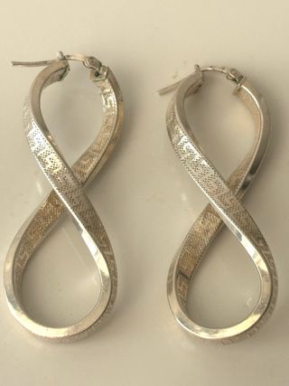 Pendientes plata 925 infinito