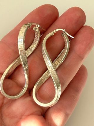 Pendientes plata 925 infinito