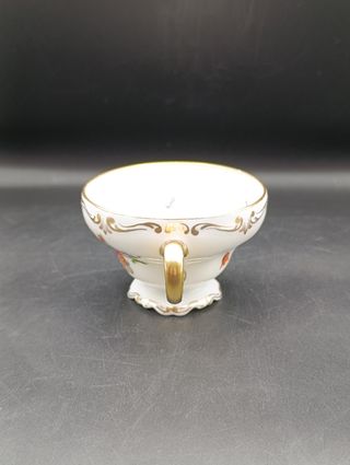 Taza Rosenthal café: porcelana dorada