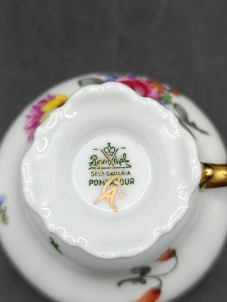 Taza Rosenthal café: porcelana dorada