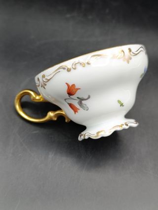 Taza Rosenthal café: porcelana dorada