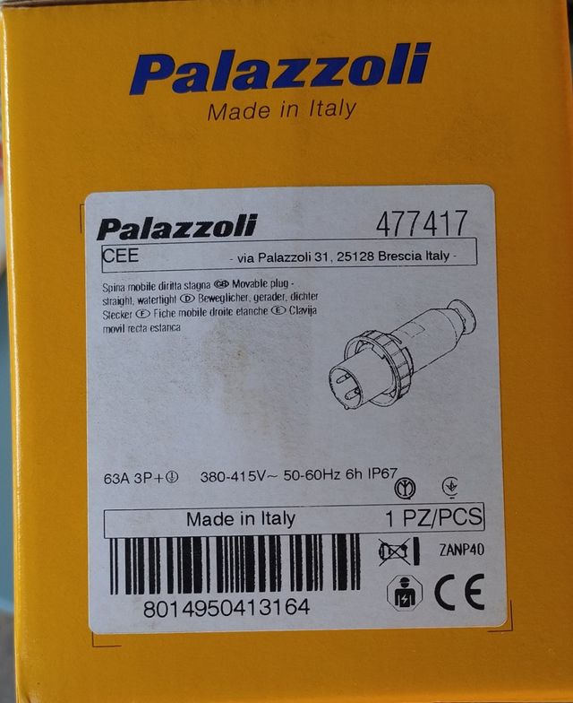 Spina industriale 380V - Palazzoli