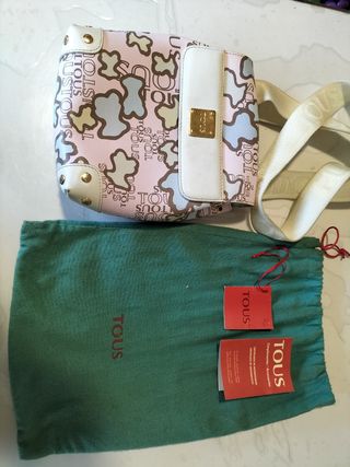 Bolso Tous rosa y blanco