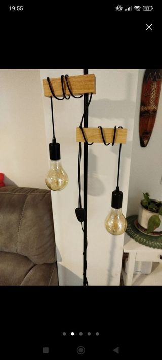 Lampara de pie estilo industrial