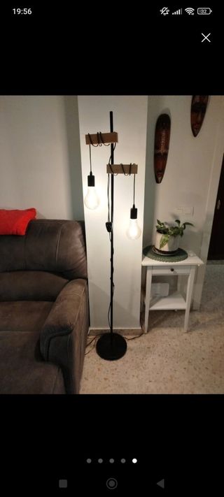 Lampara de pie estilo industrial