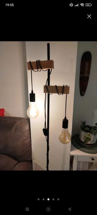 Lampara de pie estilo industrial