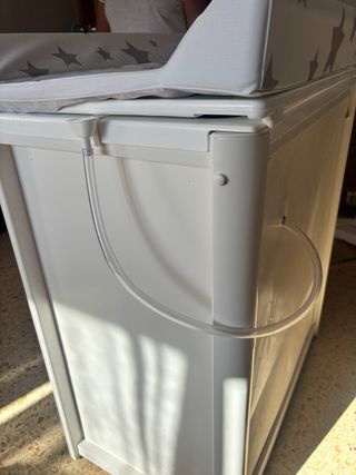 Cambiador bebé con bañera - Gris y Blanco