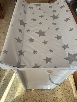 Cambiador bebé con bañera - Gris y Blanco