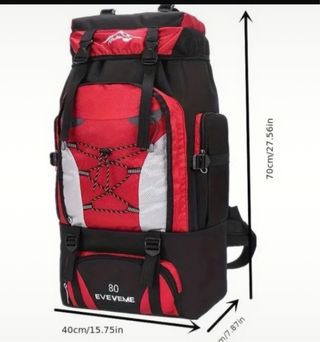 Mochila EVEVEME 80L - Negra y Gris