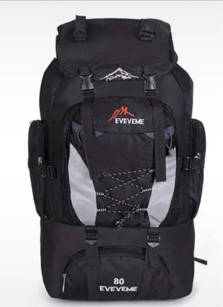 Mochila EVEVEME 80L - Negra y Gris