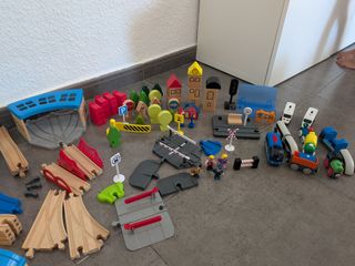 Set completísimo de tren de madera BRIO