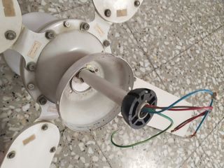 Lámpara-Ventilador techo antiguo beige